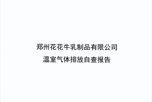 郑州玩球通(中国)一站式服务平台乳制品有限公司温室气体排放自查报告